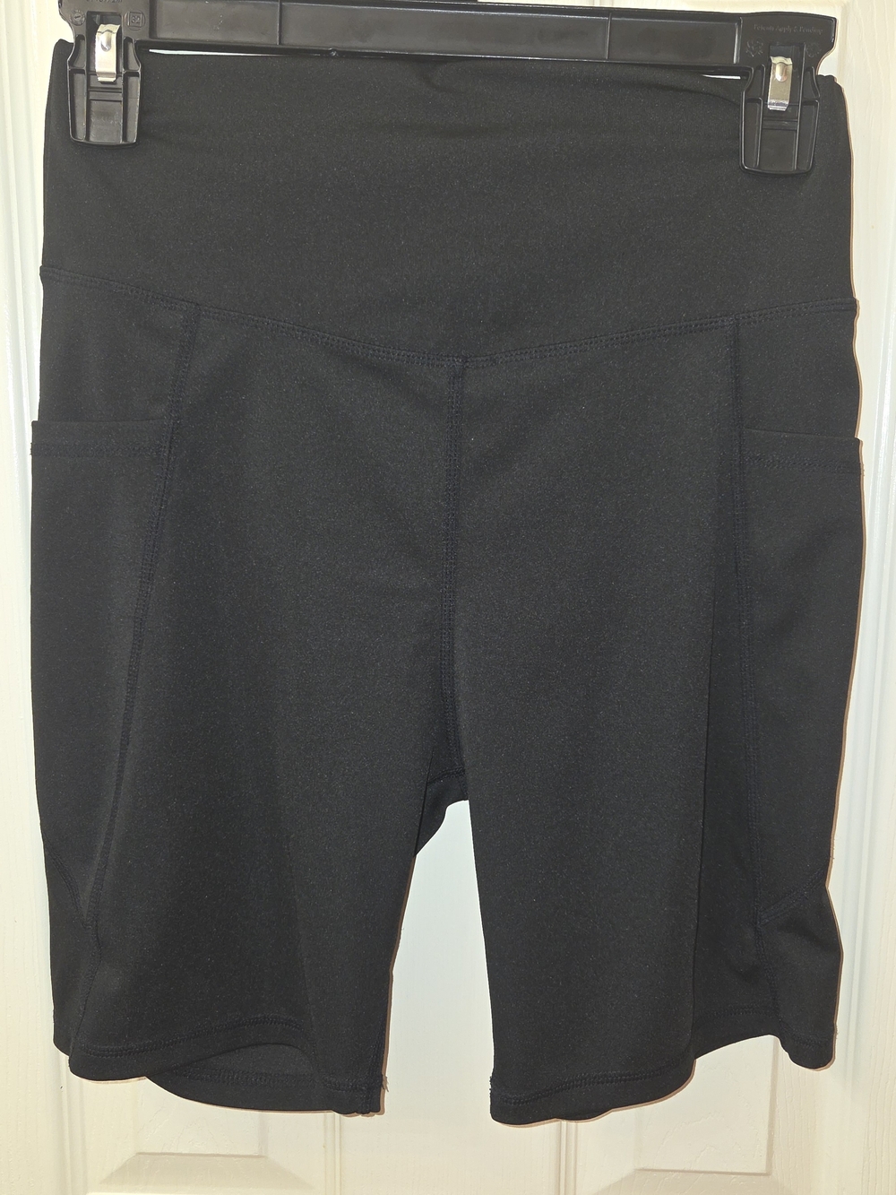 Black High-Waist Athletic Bike Shorts